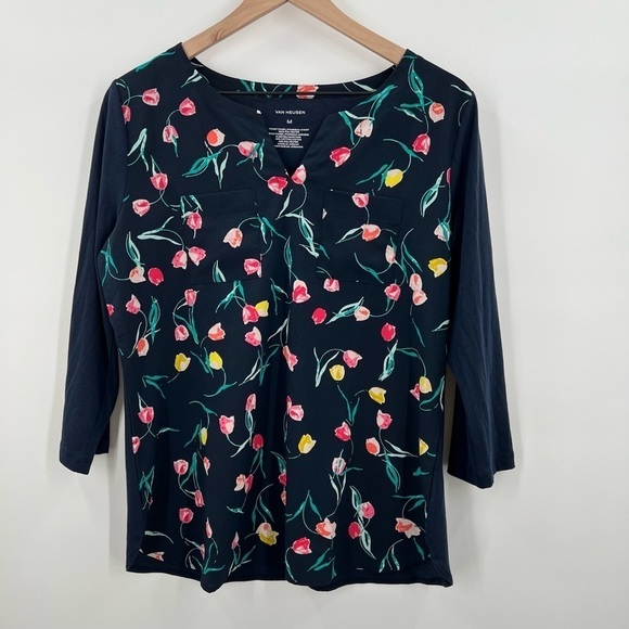 Van Heusen Rose Blouse Ladies Medium - Picture 1 of 4